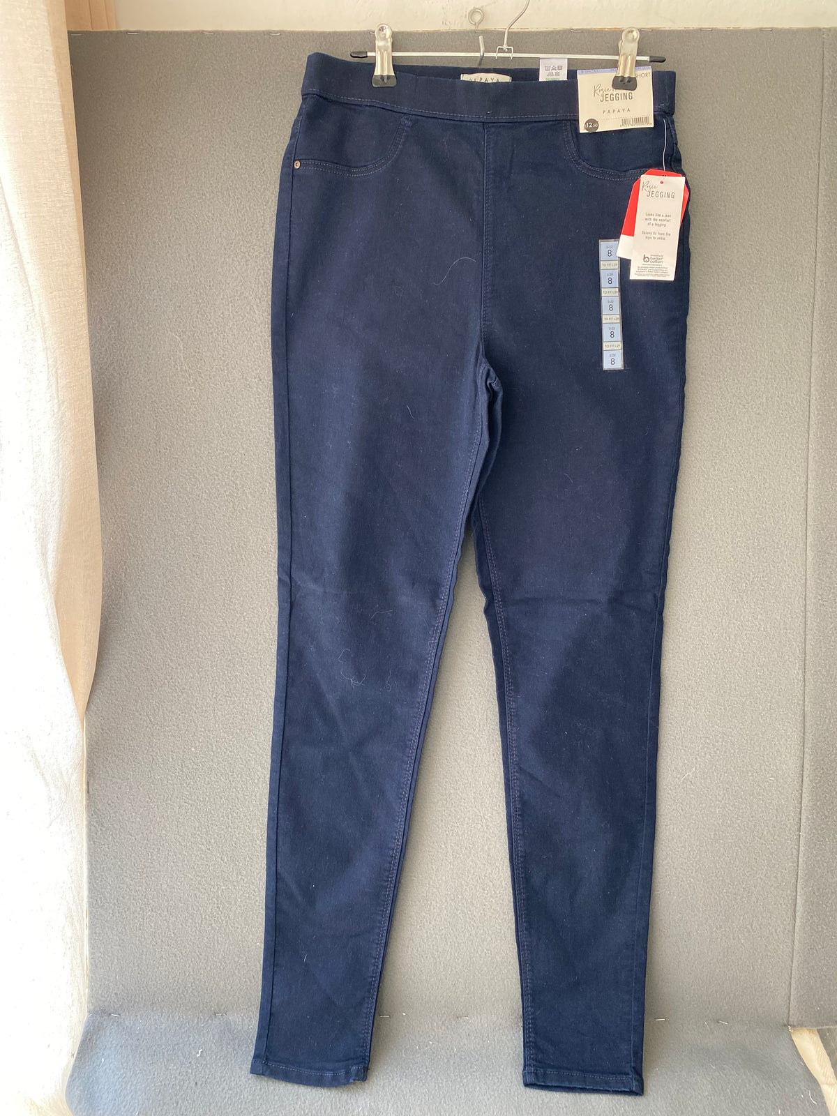 Jegging bleu marine à taille élastique