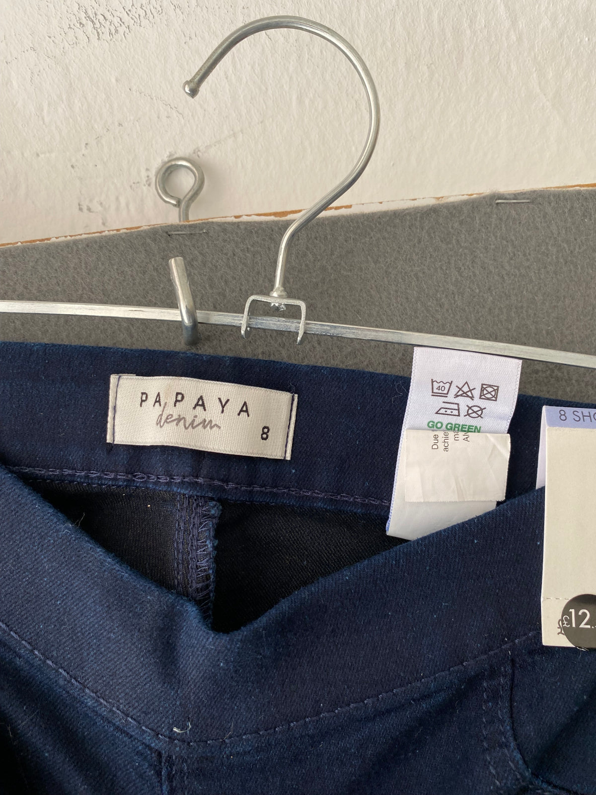 Jegging bleu marine à taille élastique