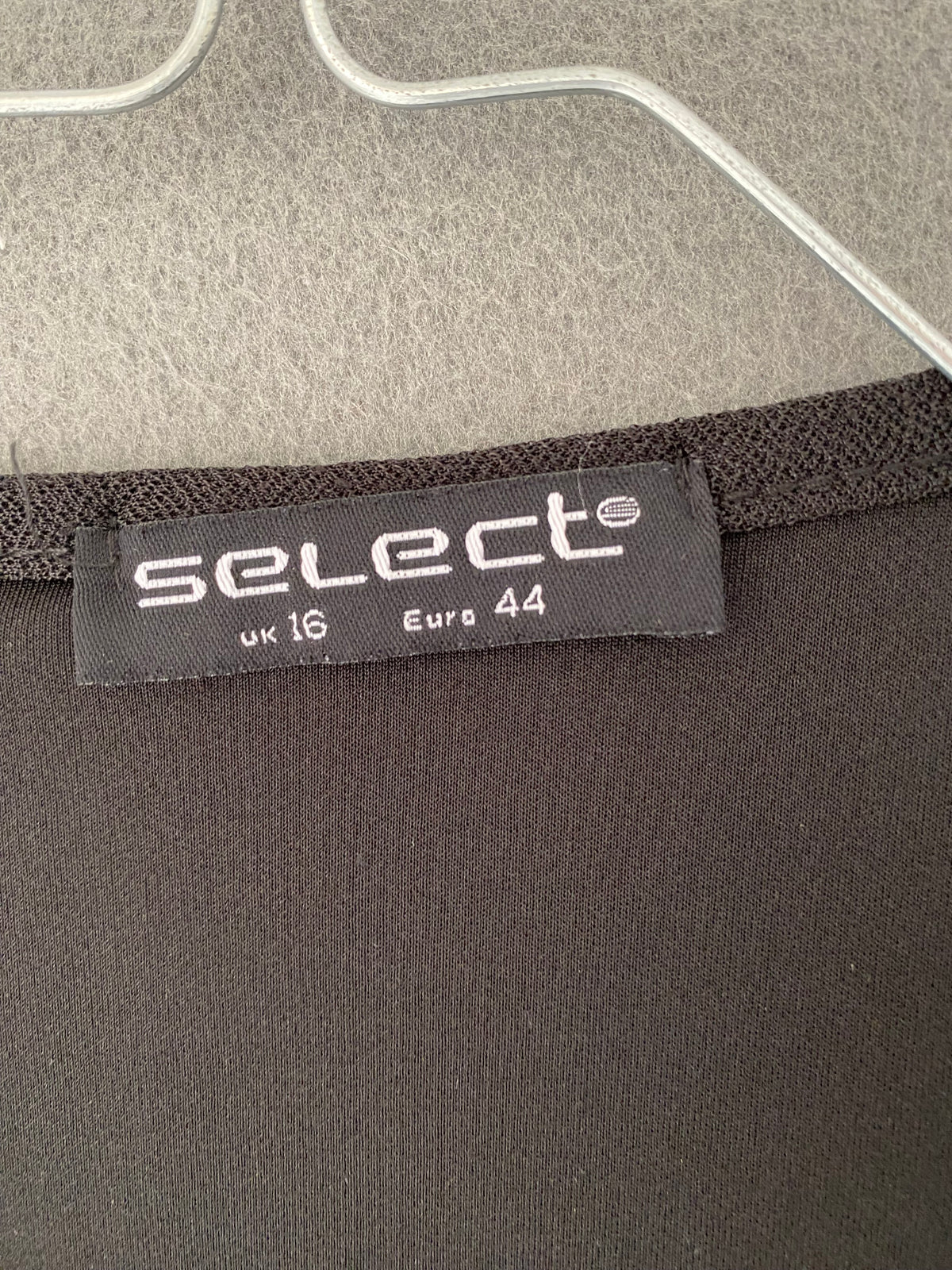 Gilet long noir à col cascade